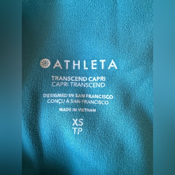 Athleta Transcend High Rise Capri - Teal (Size XS) - Picture 6 of 6